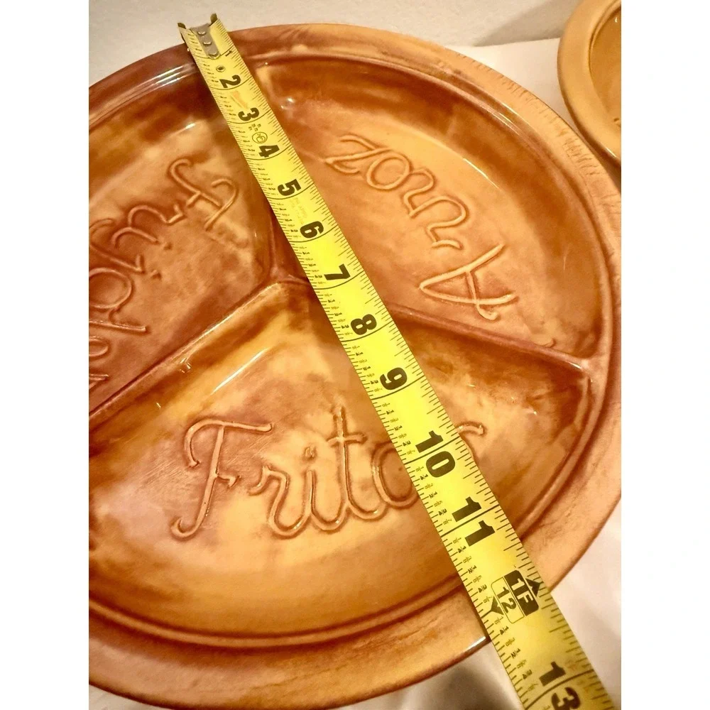 Vintage California Originals Pottery Calif USA PA3 PA4 Divided Serving Dish‎ MCM